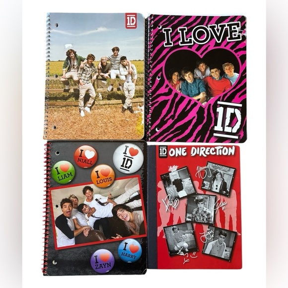 Brand new 1D one direction notebook bundle 4 total - Picture 1 of 10